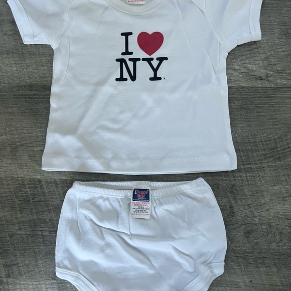 I LOVE NY by Ansa kids 2 PC SET 100% COTTON SIZE SMALL / 12 MONTHS - Picture 2 of 11